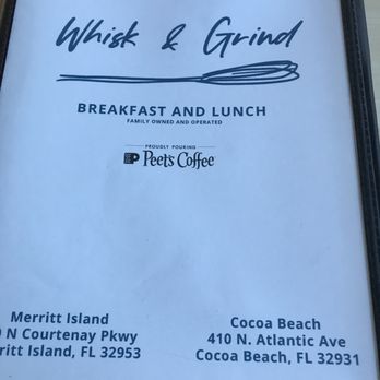 Whisk & Grind - Menu - Breakfast & Brunch Near Me - Cocoa Beach, Florida Whisk & Grind - Menu - Breakfast & Brunch Near Me - Cocoa Beach, Florida