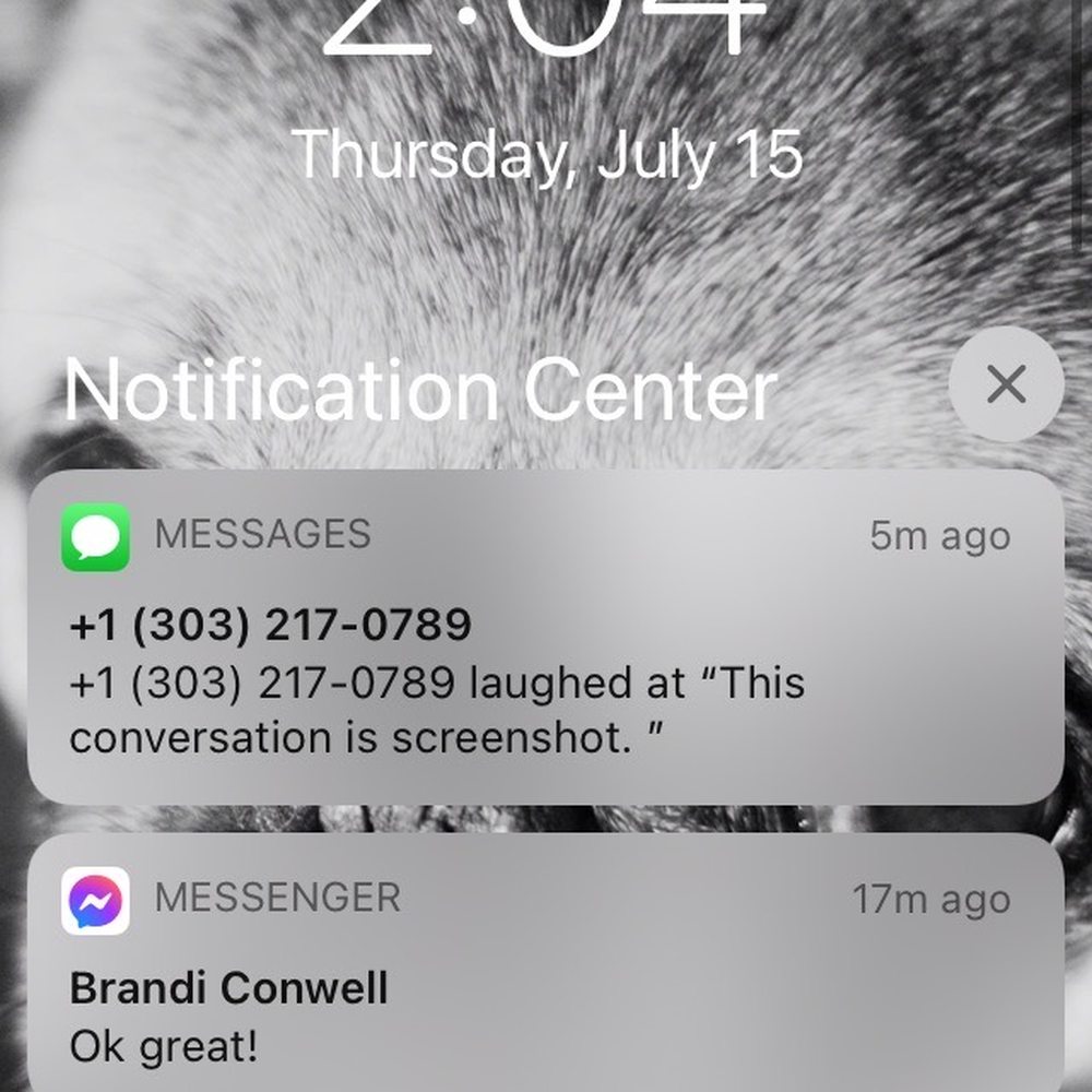 Text from Austin continuing to message me beyond 11:00 am.