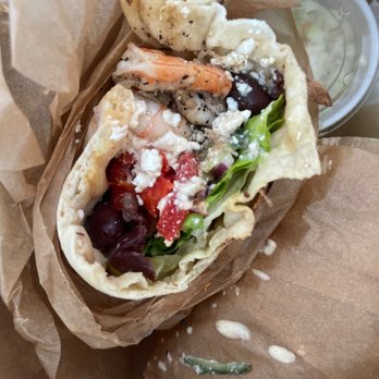 Sprout Momma Breads - Greek shrimp pita - Bakeries Near Me - Hilton Head Island, South Carolina