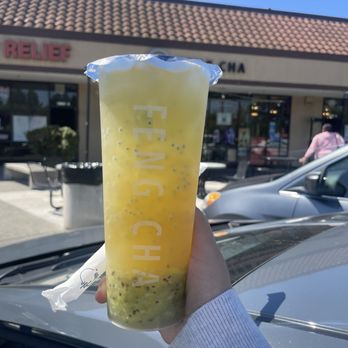 Feng Cha Teahouse - Kiwi Basil Green Tea - Desserts Near Me - Newark, California