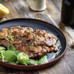 Papa Franco's Restaurant - Veal Scallopini, tenderized scallop with a mushroom/Marsala sauce.