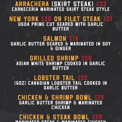 Hibachi Heat - Menu