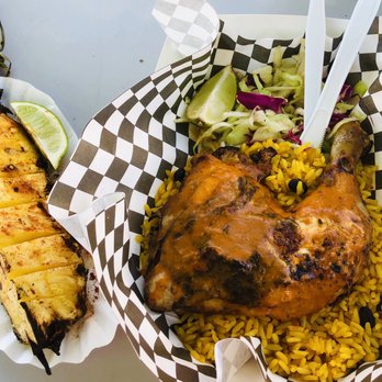 Mother Cluckers - Peri-peri chicken with rice and beans and slaw, plus roasted pineapple. - Food Trucks Near Me - Niagara Falls, New York Mother Cluckers - Peri-peri chicken with rice and beans and slaw, plus roasted pineapple. - Food Trucks Near Me - Niagara Falls, New York