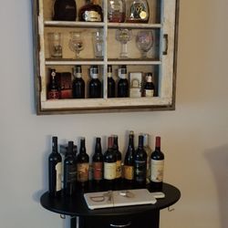 Magpie's Art & Salvage - Cabinet made from window pane.