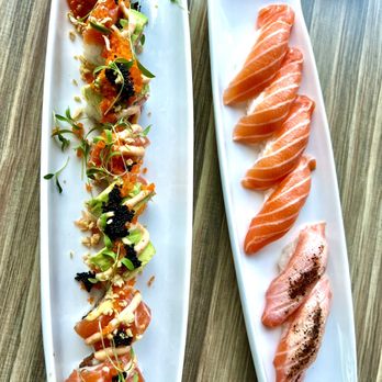 Top Sushi - Daddy Doo Roll, Salmon Sushi, Pepper Salmon Sushi - Sushi Bars Near Me - Shenandoah, Texas