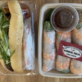 Bread Spot - Crispy pork banh mi and Spring Rolls (3pcs) - Gi Cun - Vietnamese Near Me - Rosemead, California Bread Spot - Crispy pork banh mi and Spring Rolls (3pcs) - Gi Cun - Vietnamese Near Me - Rosemead, California