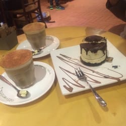 Oliver Brown - Tried to get a photo before mum devoured it.. Unsuccessful but shows how good it was & chai latte top quality and served hot!