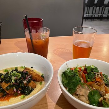 The Bark - "Catfish" and grits special, biscuits and gravy bowl, local brew, Bloody Mary - Vegan Near Me - Tallahassee, Florida