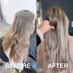 Smith Hair Salon - Before and After of Hair Color and Highlights