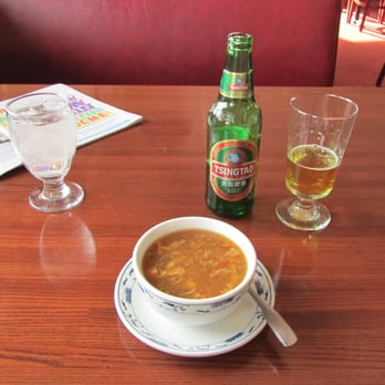 Peking Dynasty Express - Hot And Sour Soup With A Tsingtao Beer. - Chinese Near Me - Columbus, Ohio