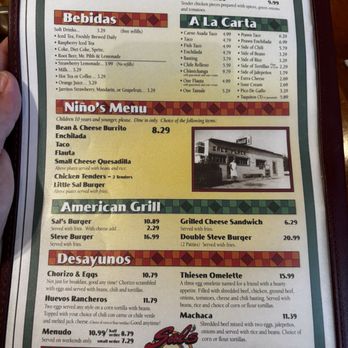 Sal's Mexican Restaurants - Menu - Mexican Near Me - Madera, California