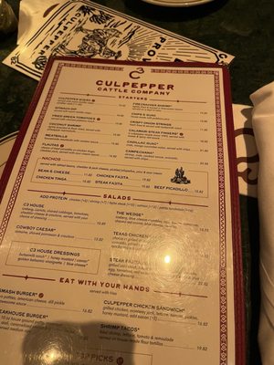 Menu photo 5 Culpepper Cattle Dallas, TX