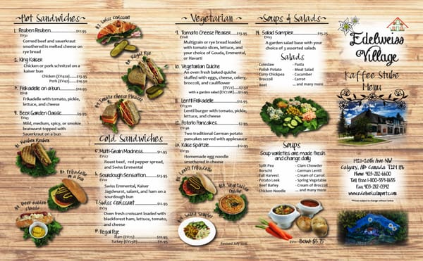 Menu photo 1 Edelweiss Village Calgary, AB Menu photo 1 Edelweiss Village Calgary, AB