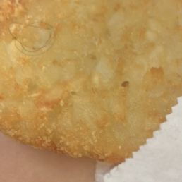 Hair on hash brown Hair on hash brown