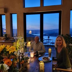 Danehill Manor - Dinner in grand room at sunset in April