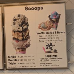 Baskin-Robbins - Scoops menu