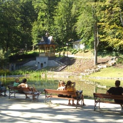 Park Dolny - Park Dolny w Szczawnicy - staw oraz altana po rewitalizacji przeprowadzonej w 2012 roku