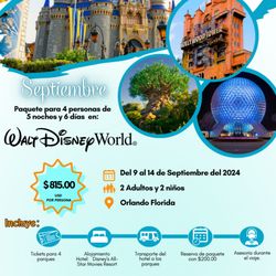 Amys Travel Agency - Vacciones Mágicas en Walt Disney World en Septembre.
Contáctame al (321) 2880108