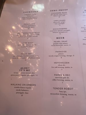 Menu photo 1 Aba Austin, TX