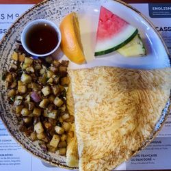 Cosmos Café - "Le Sucre Sale" $22, crepe with ham and cheese, fantastic!