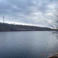 Dogtown Common - water view of train