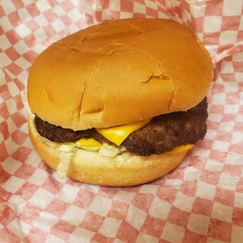 Ron's Drive-In - The Big R cheeseburger with extra cheese after they remade it. It was good but not worth the $ for the size - Burgers Near Me - Spokane Valley, Washington
