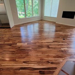 Schreffler Custom Wood Flooring - After Prefinished Asian Walnut sand and finish with classic seal and satin traffic finish