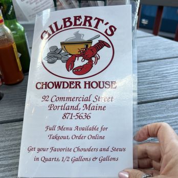 Gilbert's Chowder House - The menu - Seafood Near Me - Portland, Maine Gilbert's Chowder House - The menu - Seafood Near Me - Portland, Maine