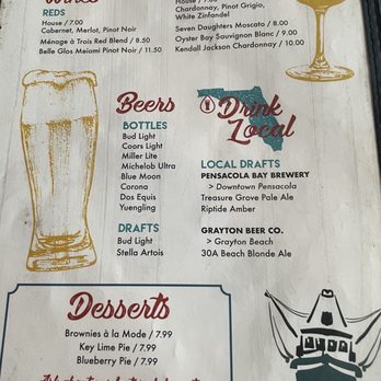 Nick's Boathouse - Drinks - Seafood Near Me - Pensacola, Florida Nick's Boathouse - Drinks - Seafood Near Me - Pensacola, Florida