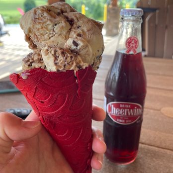Third Day Kitchen - Red velvet cone with peanut butter overload icecream! - Cafes Near Me - Jefferson, North Carolina