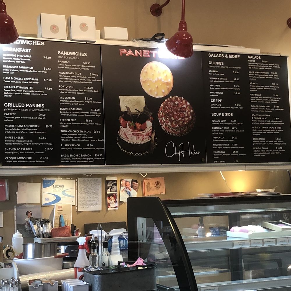 Some of the menu -- sandwiches and salads etc