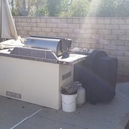 BBQ, BBQ island, and chairs hauled away. BBQ, BBQ island, and chairs hauled away.