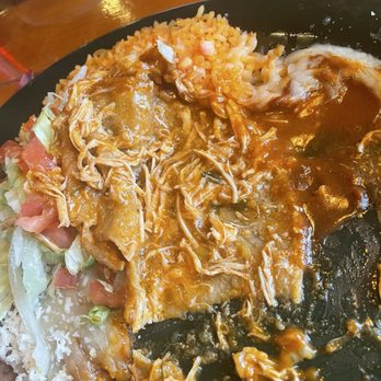 Jalapenos - "Chicken enchilada opened to inspect chicken. Where is it? - Mexican Near Me - Schereville, Indiana