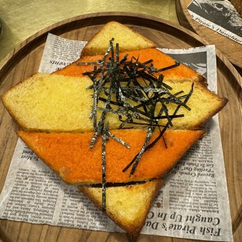 Davelle - Mentaiko Mayo Toast - Japanese Near Me - New York, New York Davelle - Mentaiko Mayo Toast - Japanese Near Me - New York, New York