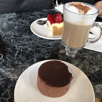 Caffe Palermo - Chocolate Moose Truffle, Strawberry Cheesecake, and Cappuccinos!   Very, very yummy! - Bakeries Near Me - New York, New York