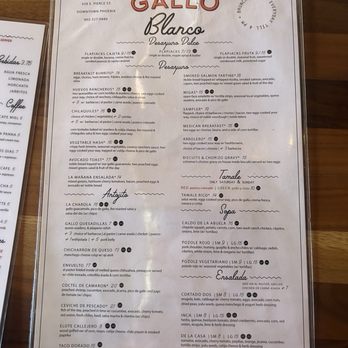 Gallo Blanco - Menu - Mexican Near Me - Phoenix, Arizona