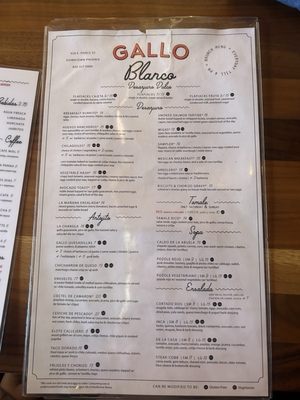 Menu photo 5 Gallo Blanco Phoenix, AZ