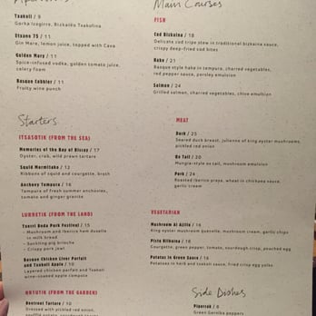 Eneko Basque Kitchen & Bar - Menu - Basque Near Me - London, XGL
