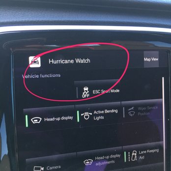 Gunther Volvo Delray - Warns you of a hurricane right on the display - Car Dealers Near Me - Delray Beach, Florida