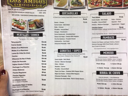 Menu photo 4 Taqueria Los Amigos Chicago, IL