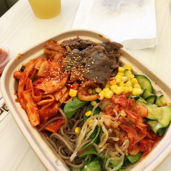 Matko - soba noodle+all the banchans+spicy squid+ bulgogi+spicy pork+side salad - Korean Near Me - San Francisco, California