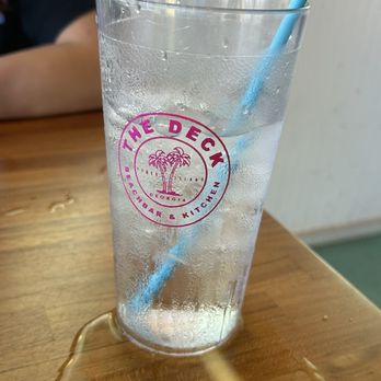 The Deck - Gave us all water and the straws are planet friendly - New American Near Me - Tybee Island, Georgia The Deck - Gave us all water and the straws are planet friendly - New American Near Me - Tybee Island, Georgia