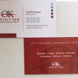 Ok Printing Design And Digital Printing - New personalized business cards