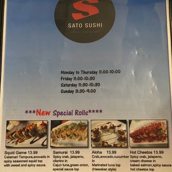 Sato Sushi - Menu - Sushi Bars Near Me - Lancaster, California Sato Sushi - Menu - Sushi Bars Near Me - Lancaster, California