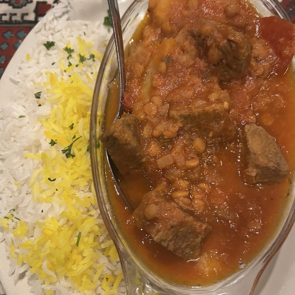 Mediterranean Bistro - Eggplant Pilau with Beef - Mediterranean Near Me - Omaha, Nebraska Mediterranean Bistro - Eggplant Pilau with Beef - Mediterranean Near Me - Omaha, Nebraska