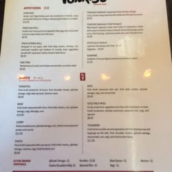 Tonkotsu Ramen Bar - Menu 1/2