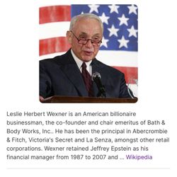 Bath & Body Works - Owner & chair of Bath & Body Works.