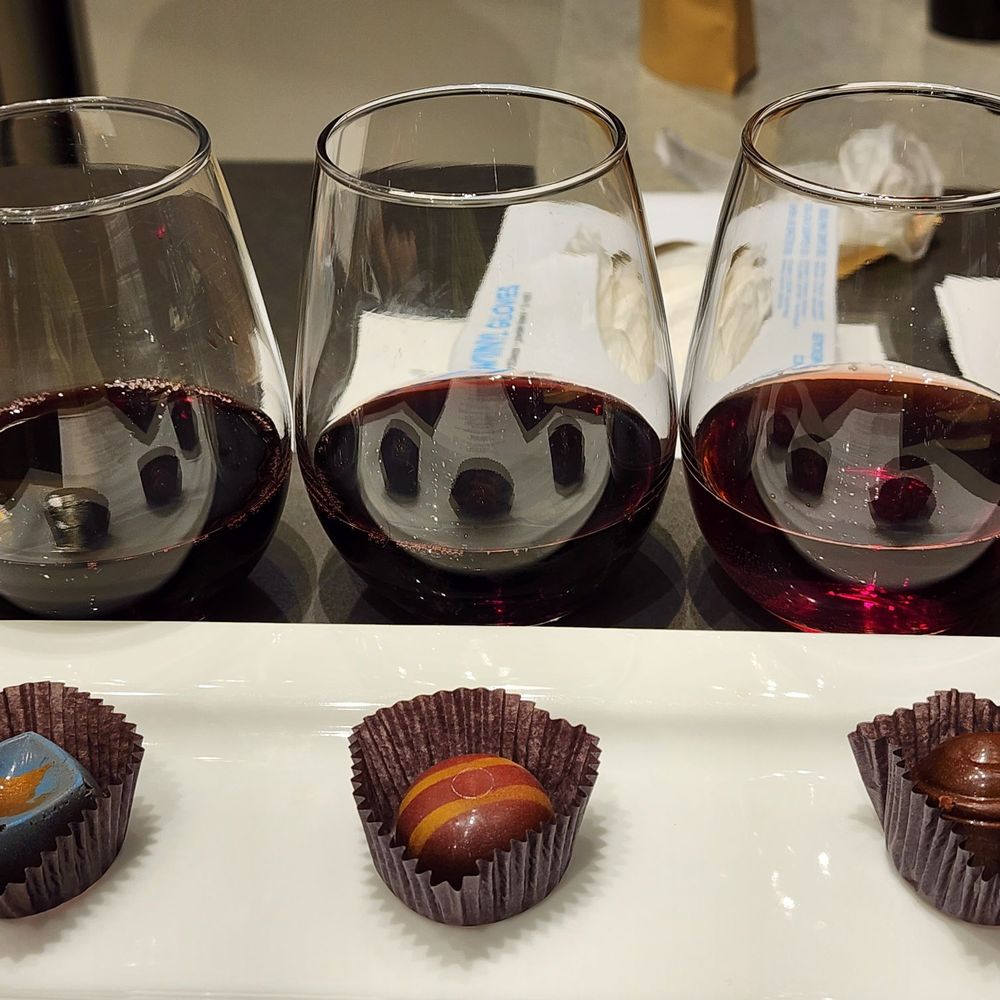 Indulgence Chocolatiers - Red Wine and Chocolate Flight - Chocolatiers & Shops Near Me - Brookfield, Wisconsin Indulgence Chocolatiers - Red Wine and Chocolate Flight - Chocolatiers & Shops Near Me - Brookfield, Wisconsin