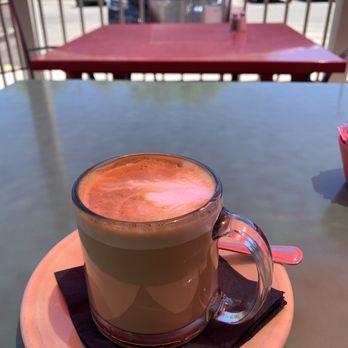 Range Cafe - Hazelnut/Vanilla latte with almond milk - Breakfast & Brunch Near Me - Albuquerque, New Mexico