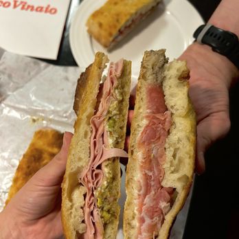 All'Antico Vinaio - LA PARADISO (left) & LA SCHIACCIATA DEL BOSS (right) - Sandwiches Near Me - New York, New York All'Antico Vinaio - LA PARADISO (left) & LA SCHIACCIATA DEL BOSS (right) - Sandwiches Near Me - New York, New York